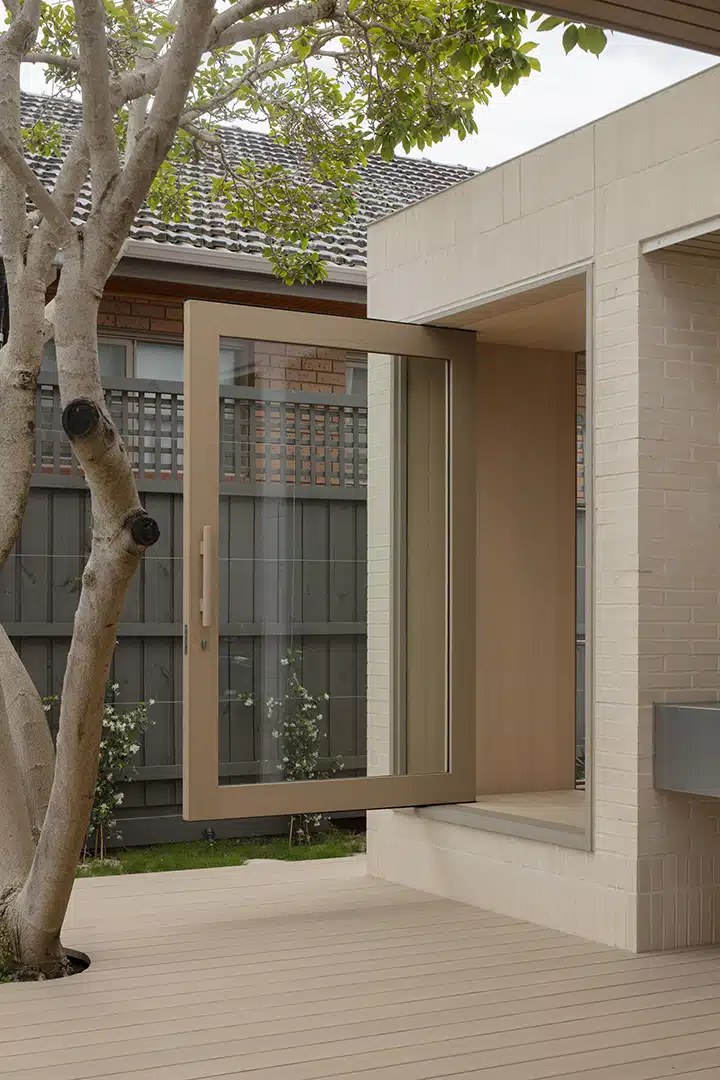 Modern TimberTech decking outside a contemporary home.