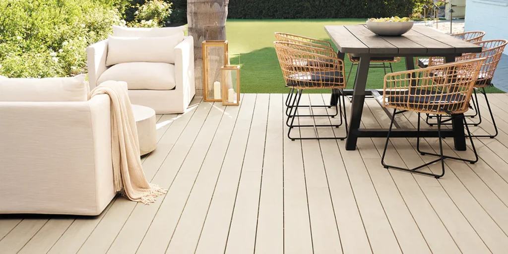 French White Oak deck from TimberTech Landmark collection.